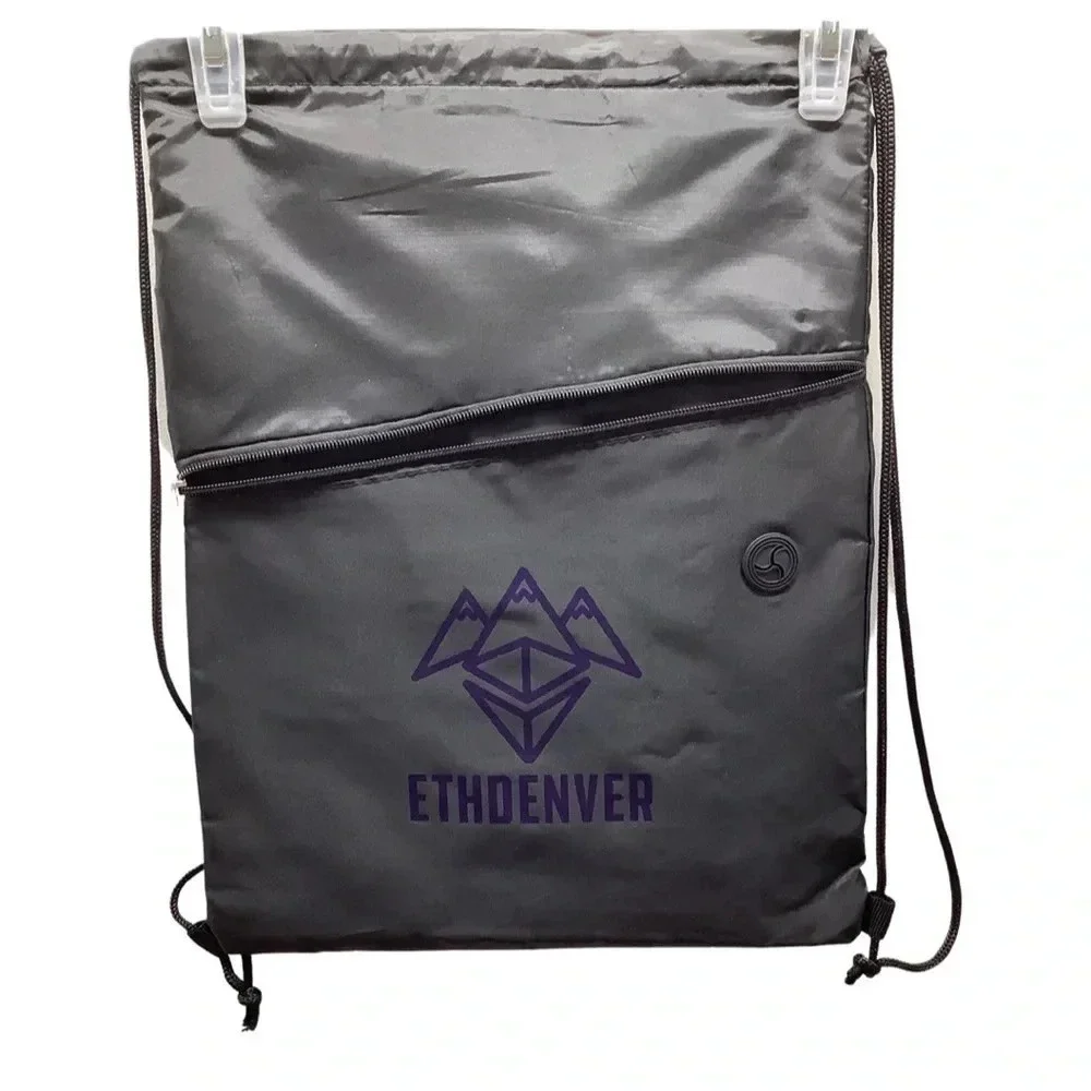 Ethdenver Black Sportswear Adjustable Strap & Front Zipper. New Without Tags